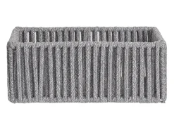 Sale Les Tendances Set van 3 ARESE opbergmanden – Grijs katoen en metaal Gris
