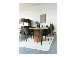 Les Tendances Macetero-Set van 2 ERBA opbergmanden – Natuurlijke jute met strepen en leren handvatten Beige