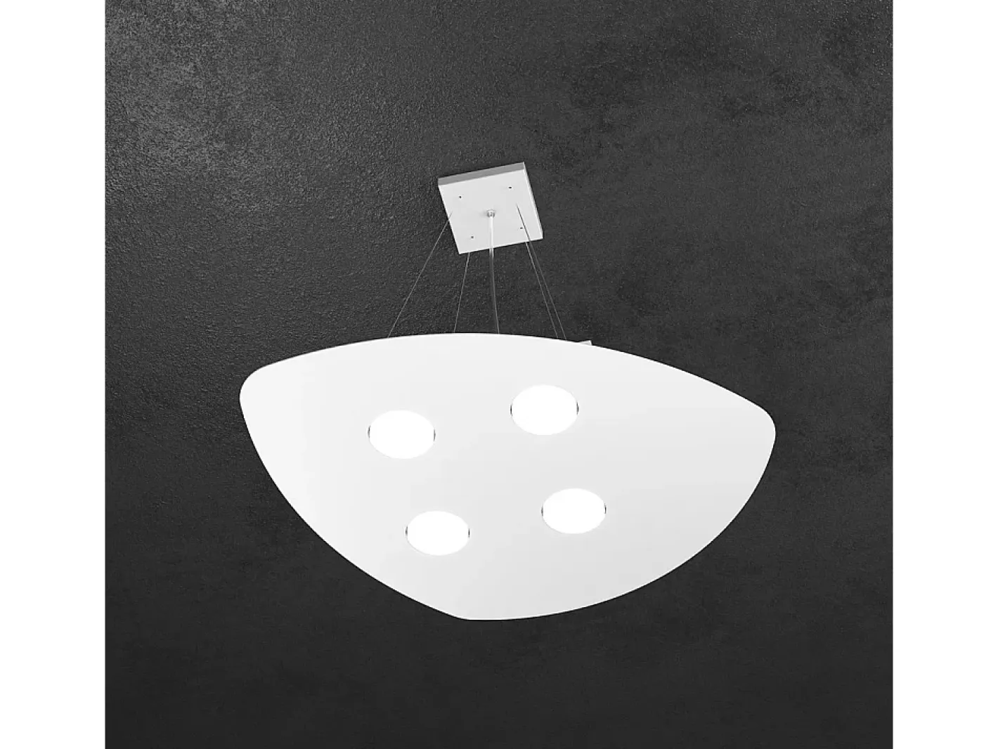 Lámpara Suspendida-Shape Sospensione 4 Luci Bianco Blanco