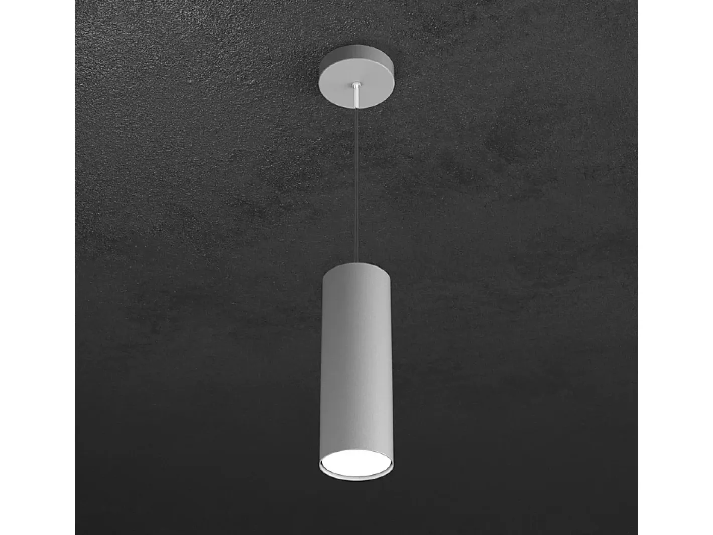 Shape Sospensione Tubo H.25 1 Luce Grigio Gris Clearance