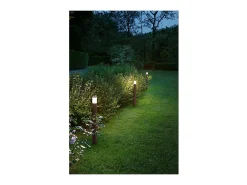 Best Sigaro - Bolardo de jardín con 1 bombilla E27 máx. 20 W IP54, aluminio pintado, bolardo para exterior, claro, altura 90 cm - Perenz Gris