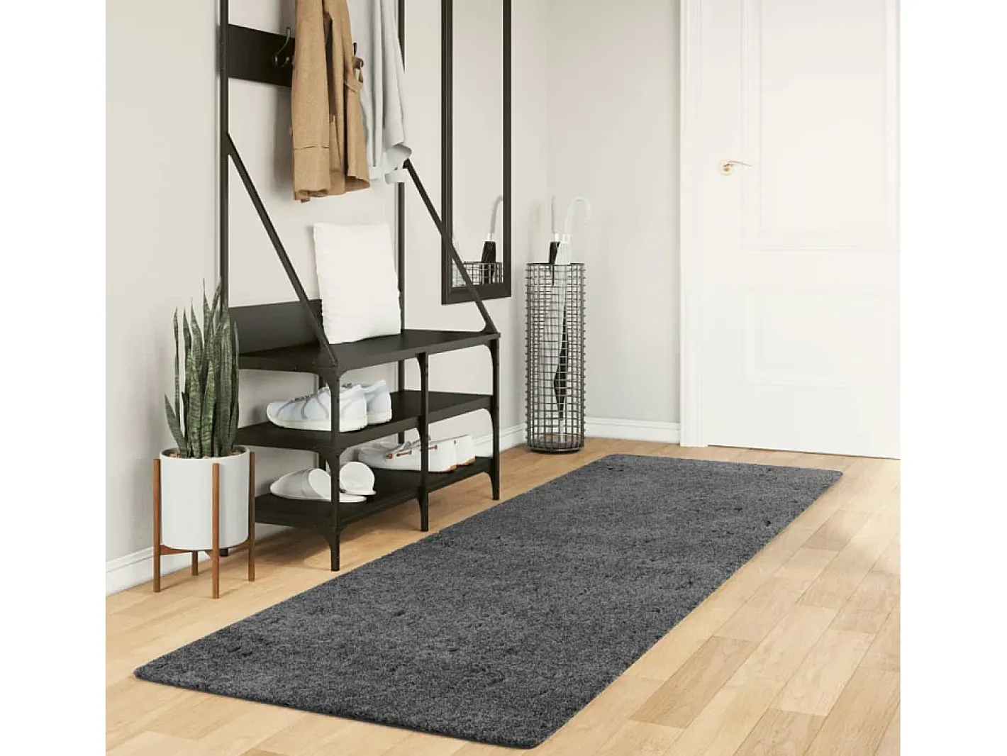 Clearance Garden Furniture Sinto Alfombra de pelo corto OVIEDO 80x250 cm Gris antracita