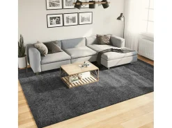 Garden Furniture Sinto Alfombra de pelo corto OVIEDO 240x340 cm Gris antracita Discount