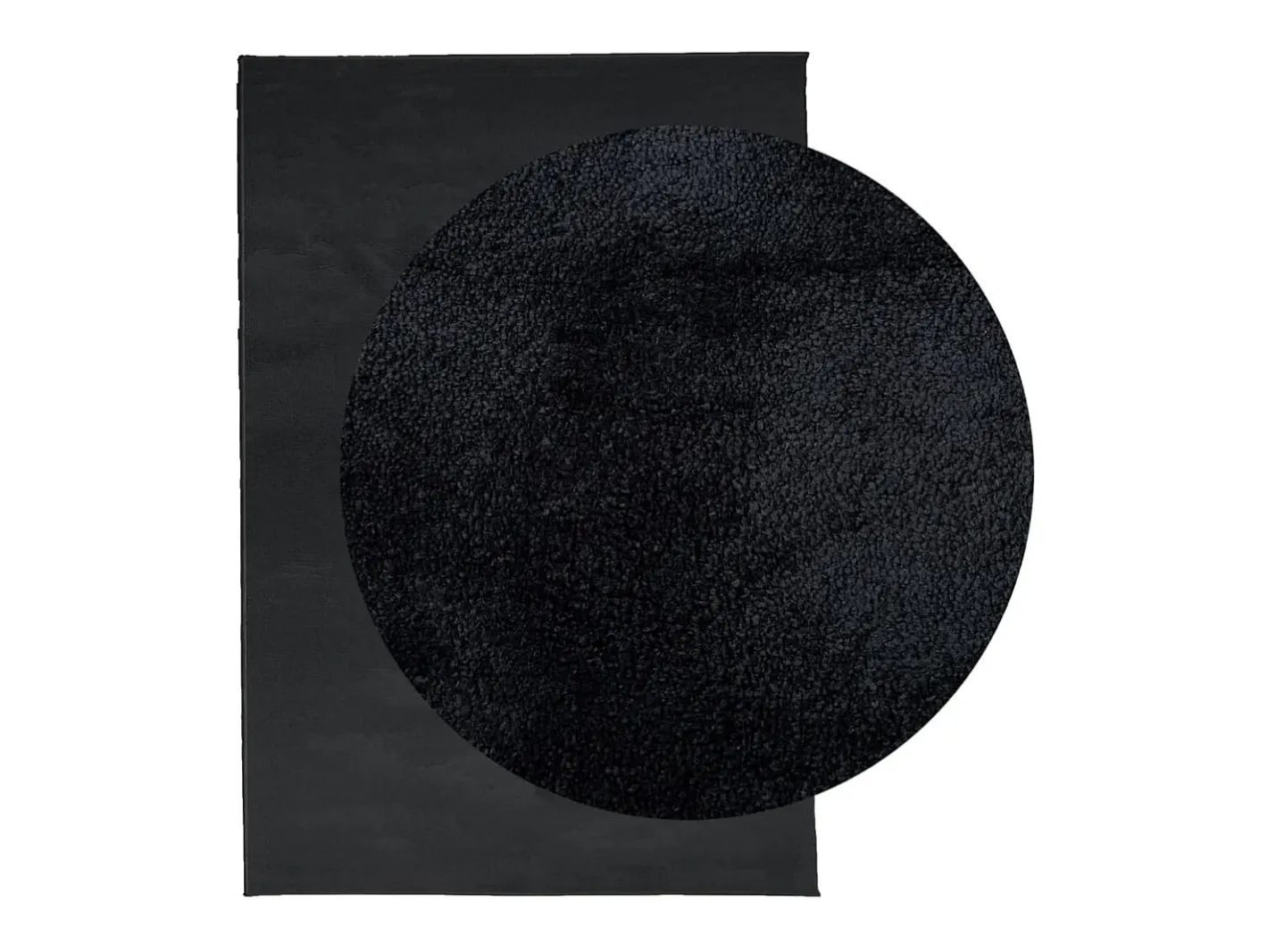 Garden Furniture Alfombra De Salón-Sinto Alfombra de pelo corto OVIEDO 160x230 cm Negro