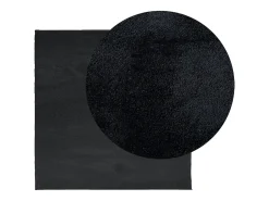 Garden Furniture Alfombra De Salón-Sinto Alfombra de pelo corto OVIEDO 120x120 cm Negro