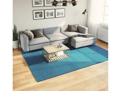 Garden Furniture Sinto Alfombra de pelo corto OVIEDO turquesa 200x280 cm Azul Outlet