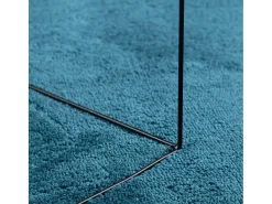 Garden Furniture Alfombra De Salón-Sinto Alfombra de pelo corto OVIEDO turquesa 200x200 cm Azul