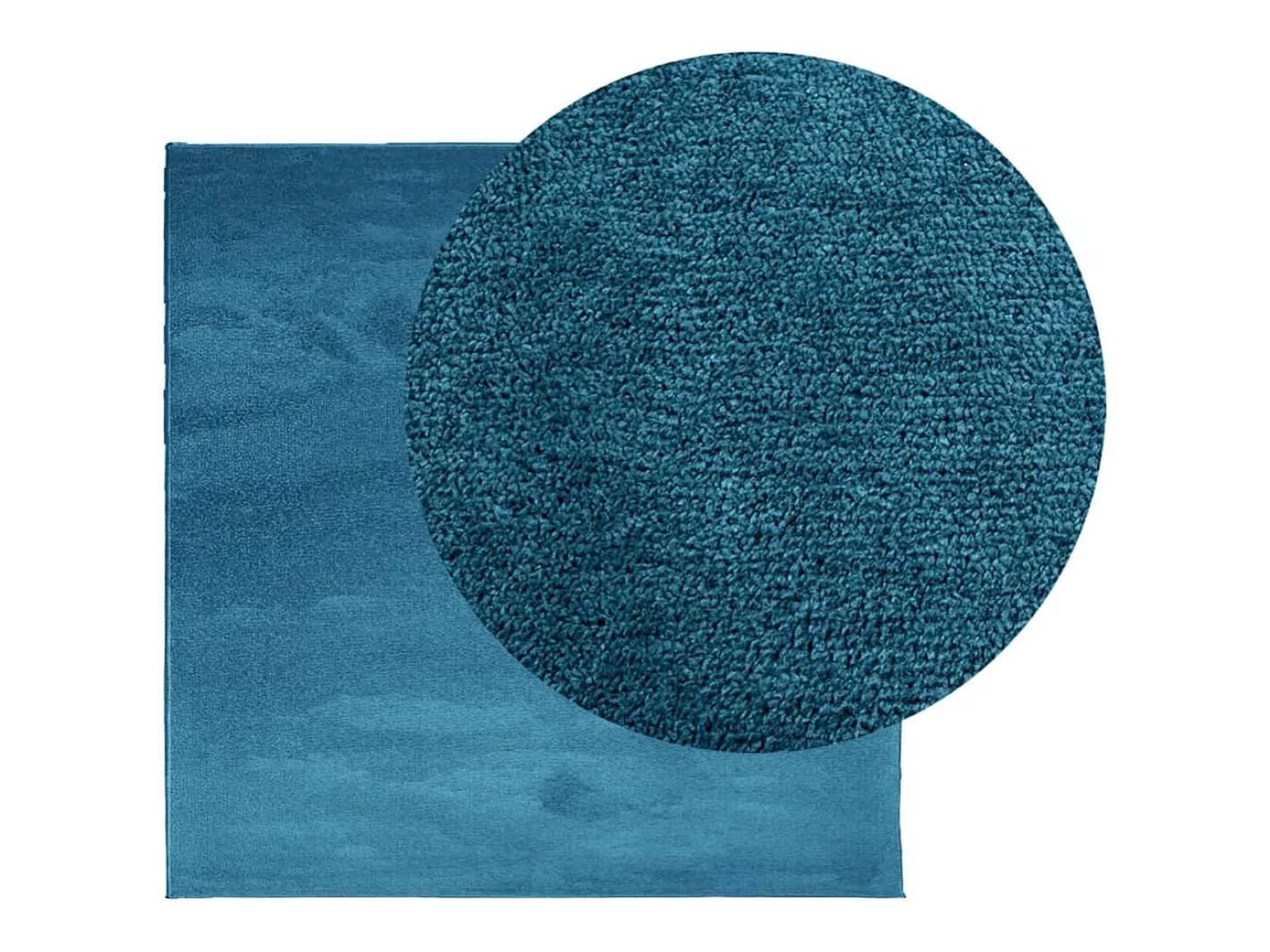 Garden Furniture Alfombra De Salón-Sinto Alfombra de pelo corto OVIEDO turquesa 200x200 cm Azul