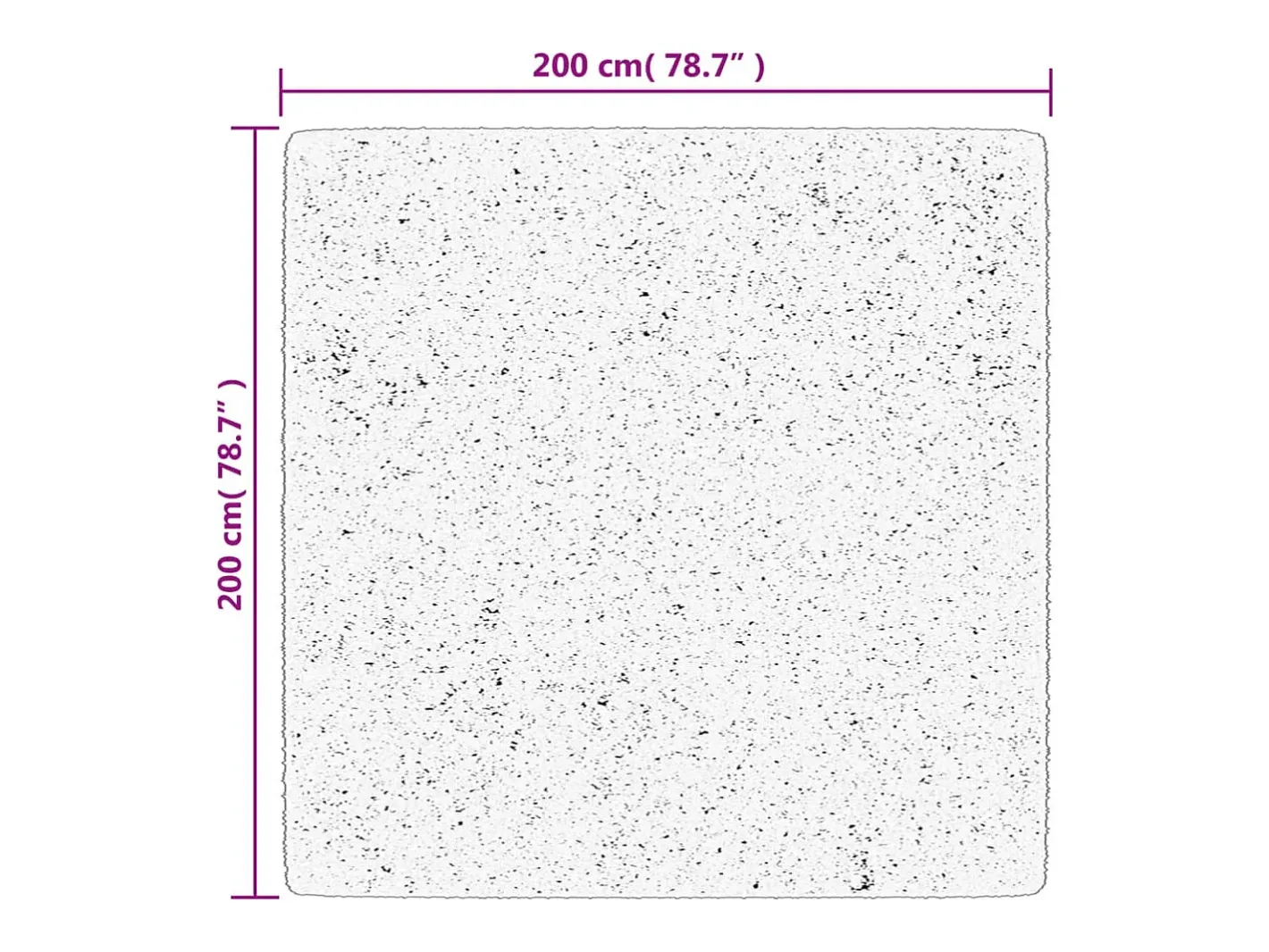Online Garden Furniture Sinto Alfombra de pelo corto OVIEDO 200x200 cm Negro