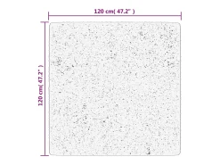 Best Garden Furniture Sinto Alfombra de pelo corto OVIEDO 120x120 cm Crema