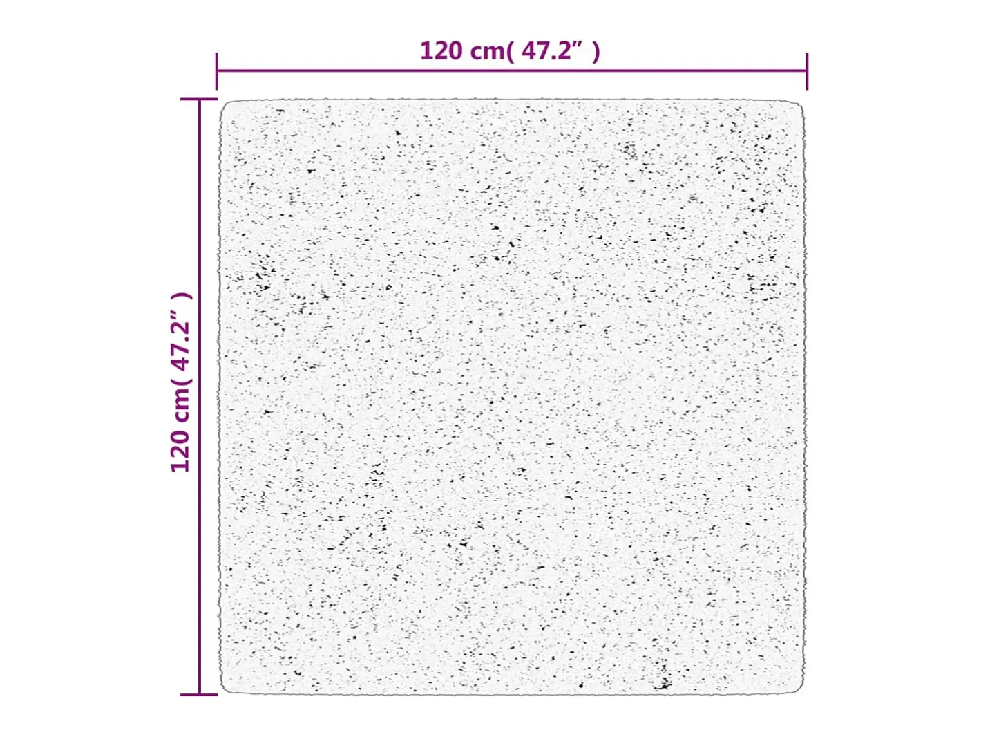 Best Garden Furniture Sinto Alfombra de pelo corto OVIEDO 120x120 cm Crema