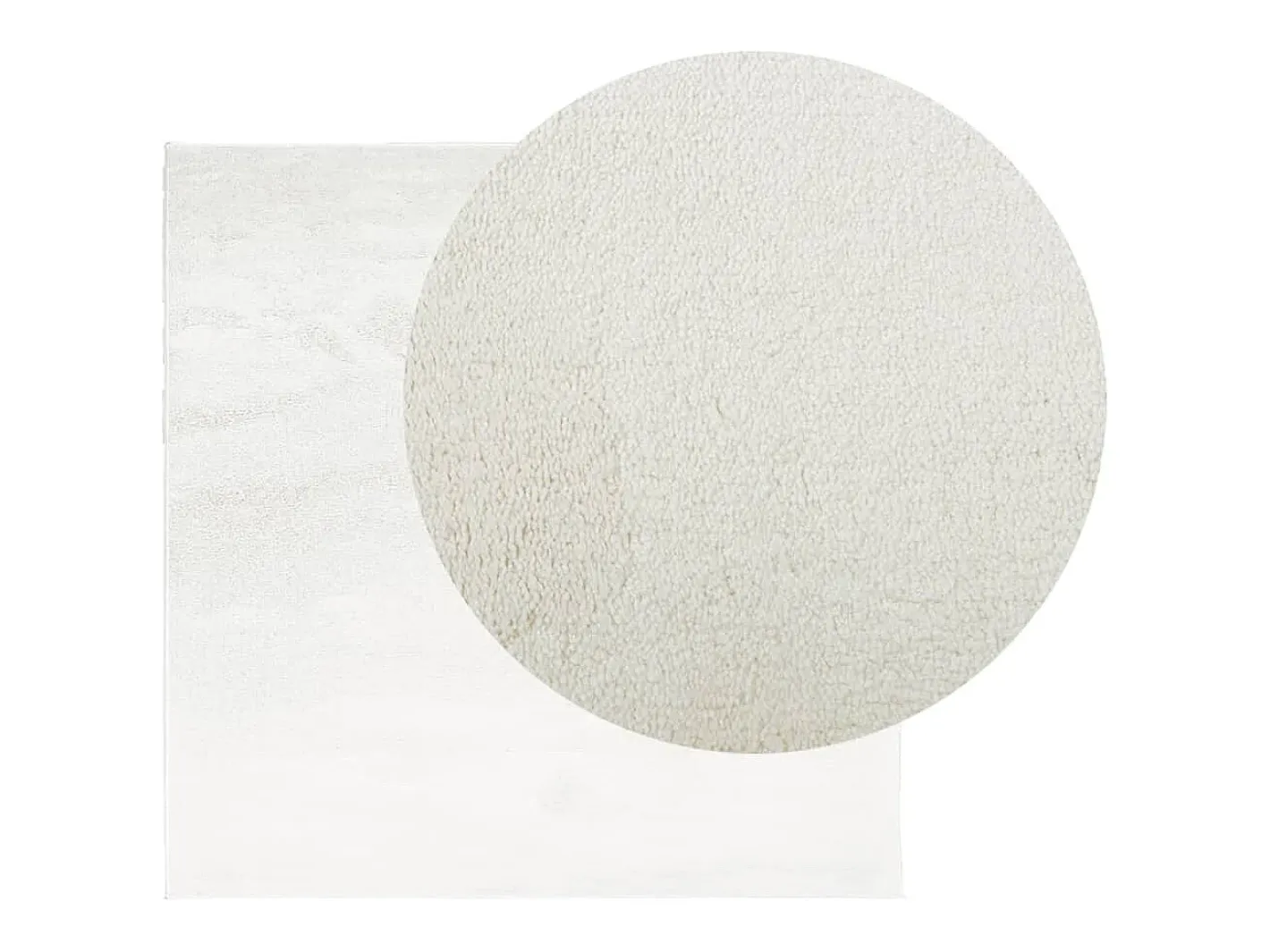 Best Garden Furniture Sinto Alfombra de pelo corto OVIEDO 120x120 cm Crema