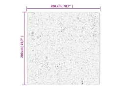 Garden Furniture Sinto Alfombra de pelo corto OVIEDO 200x200 cm Crema Hot
