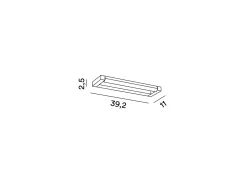 Slim - Aplique LED de pared de 12 W, CCT 2700K-4000K, L.39,2 cm, Orientable, 960 lm, IP20 - Perenz - Aluminio Amarillo Online