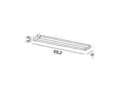 Slim - Aplique LED de pared de 18 W, CCT 2700K-4000K, L.59,2 cm, Orientable, 1440 lm, IP20 - Perenz - Aluminio Amarillo Best