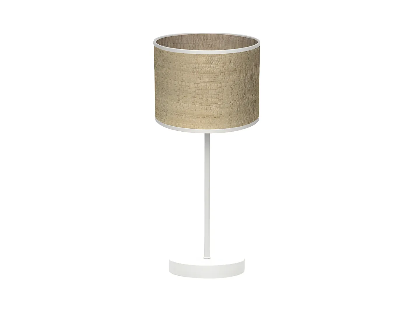 AKUNADECOR Sobremesa En Color Natural Y Metal Modelo Jerte Blanco Best