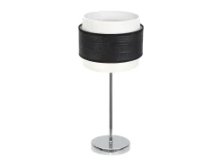 AKUNADECOR Sobremesa Bicolor Modelo Myriam 1luz Cromo/madera Negra Plateado Outlet