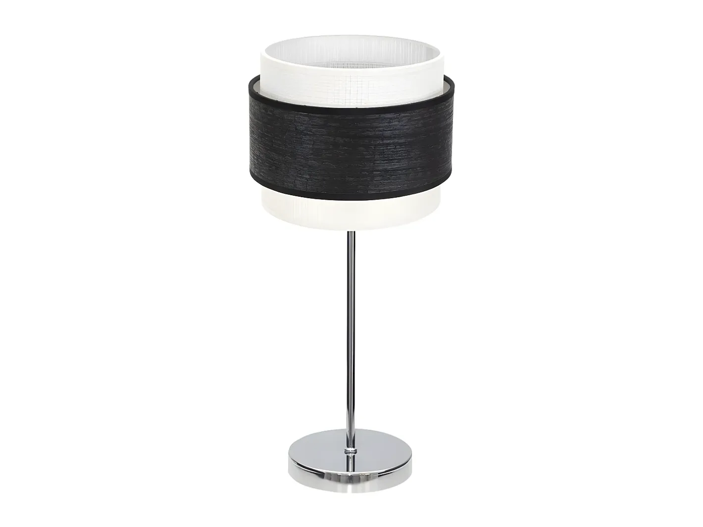 AKUNADECOR Sobremesa Bicolor Modelo Myriam 1luz Cromo/madera Negra Plateado Outlet