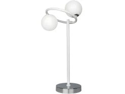 AKUNADECOR Lámpara De Mesa-Sobremesa Blanca La Habana Dos Luces Blanco