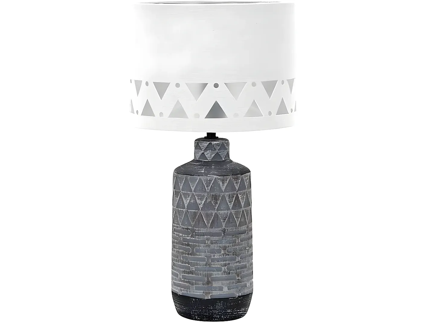 AKUNADECOR Lámpara De Mesa-Sobremesa Ceramica Color Mos 1 Luz Gris