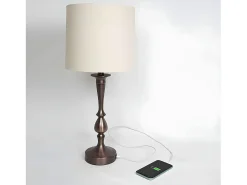 Hot AKUNADECOR Sobremesa Con Puerto Usb Modelo Khalifa Marron Con Pantalla Marru00f3n