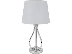 AKUNADECOR Lámpara De Mesa-Sobremesa Dubrovnik 9wled+e27 Cromo Plateado