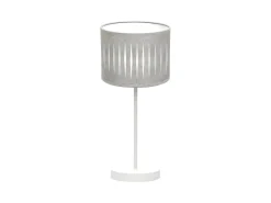 AKUNADECOR Lámpara De Mesa-Sobremesa En Color Gris/cemento/ Modelo Piron Blanco