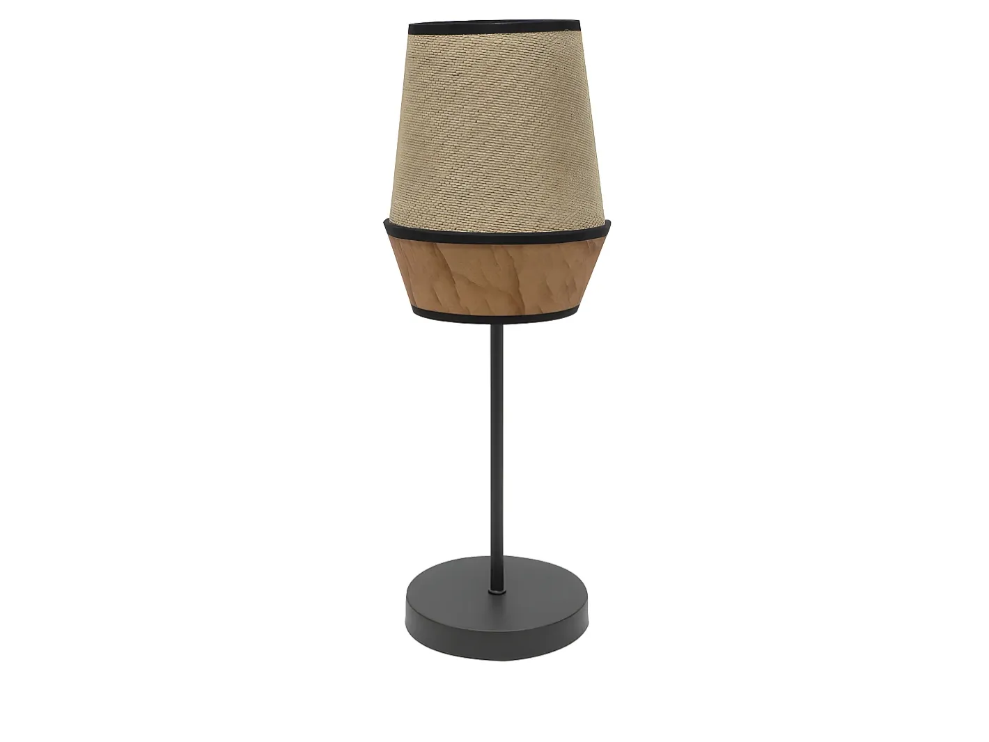 AKUNADECOR Lámpara De Mesa-Sobremesa 1luz Xe14 Modelo Campana Saco/marron Negro