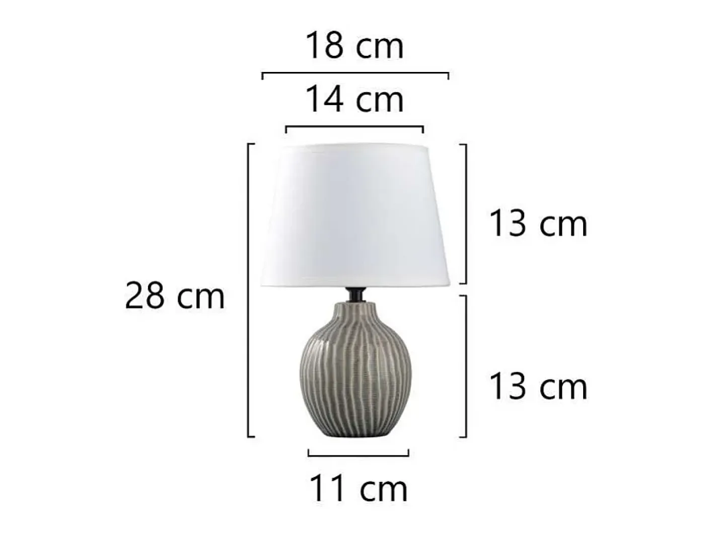 Sobremesa modelo Farlan acabado , 28cm(alto) 18cm(ancho) 18cm(fondo. Gris Online