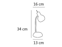 Lámpara De Mesa-Sobremesa Vera cuero, 34cm(alto)13cm(ancho)16 cm(largo) Amarillo