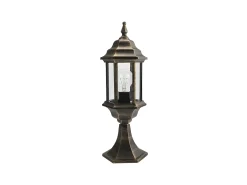 AKUNADECOR Iluminación Exterior-Sobremuro Exterior Aluminio Pollux Dorado Ip44 Negro