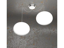 Discount Soft Sospensione D.28 Cm. 2 Luci Plateado