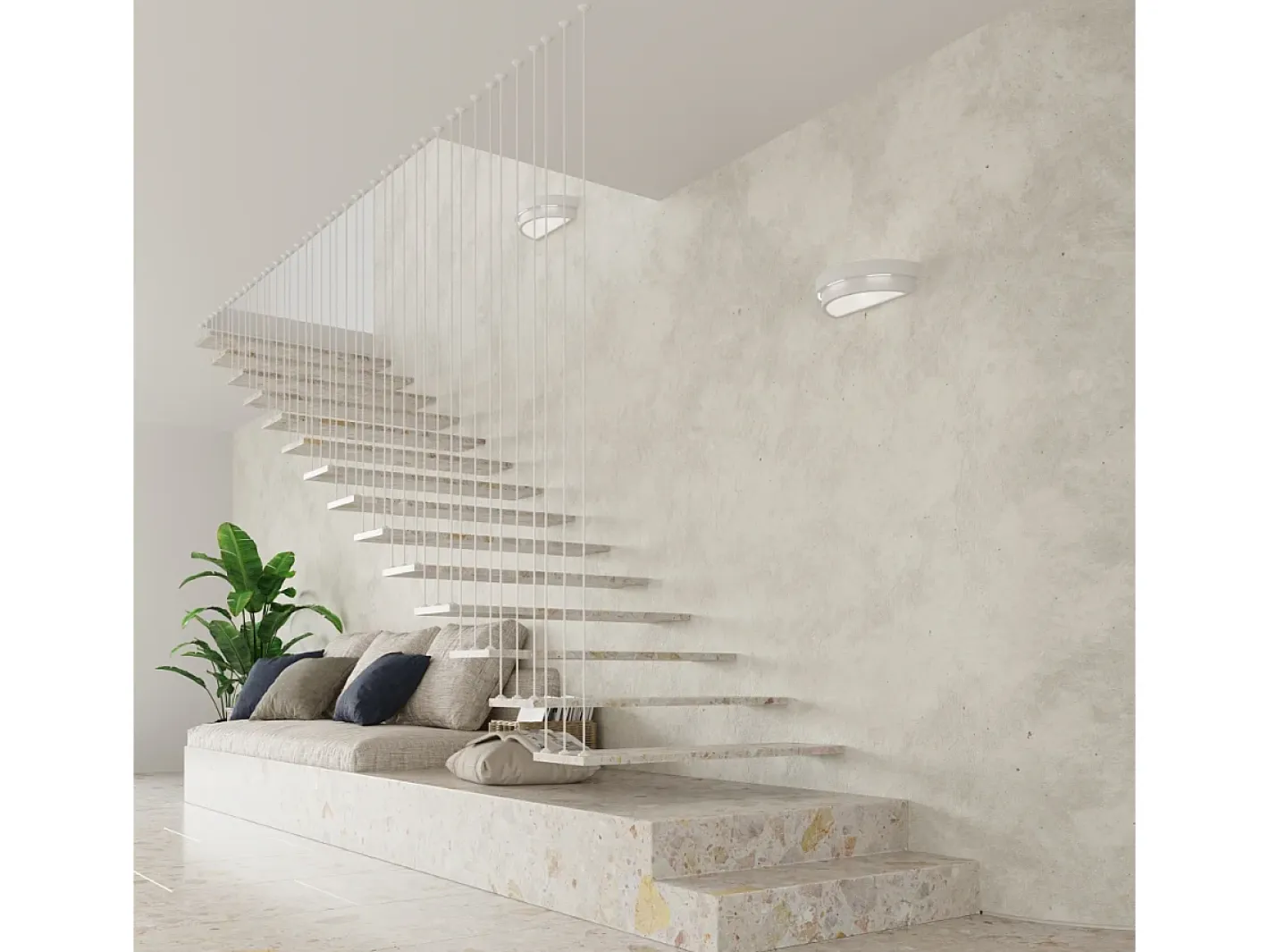 Sollux Lighting Sollux - 1 luz de pared de cerámica a ras de suelo blanca, E27 Blanco Hot