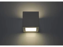 Sollux Lighting Aplique Para Pared-Sollux - 1 luz de pared de cerámica a ras de suelo blanca, E27 Blanco