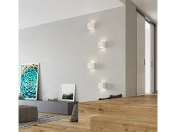 Sollux Lighting Aplique Para Pared-Sollux - 1 luz de pared de cerámica a ras de suelo blanca, E27 Blanco