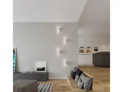 Sollux Lighting Aplique Para Pared-Sollux - 1 luz de pared de cerámica a ras de suelo blanca, E27 Blanco