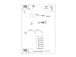 Hot Sollux Lighting Sollux - 1 luz de pared de cerámica a ras de suelo blanca, E27 Blanco