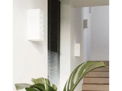 Hot Sollux Lighting Sollux - 1 luz de pared de cerámica a ras de suelo blanca, E27 Blanco