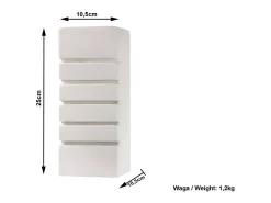 Hot Sollux Lighting Sollux - 1 luz de pared de cerámica a ras de suelo blanca, E27 Blanco