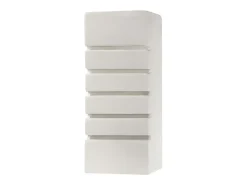 Hot Sollux Lighting Sollux - 1 luz de pared de cerámica a ras de suelo blanca, E27 Blanco