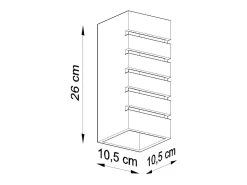 Hot Sollux Lighting Sollux - 1 luz de pared de cerámica a ras de suelo blanca, E27 Blanco