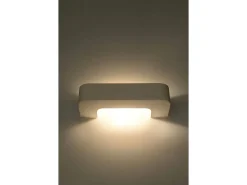 Clearance Sollux Lighting Sollux - 1 luz de pared de cerámica a ras de suelo blanca, E27 Blanco