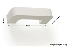 Clearance Sollux Lighting Sollux - 1 luz de pared de cerámica a ras de suelo blanca, E27 Blanco