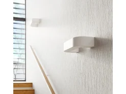 Clearance Sollux Lighting Sollux - 1 luz de pared de cerámica a ras de suelo blanca, E27 Blanco