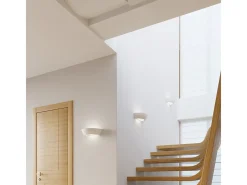 Sollux Lighting Aplique Para Pared-Sollux - 1 luz de pared de cerámica a ras de suelo blanca, E27 Blanco