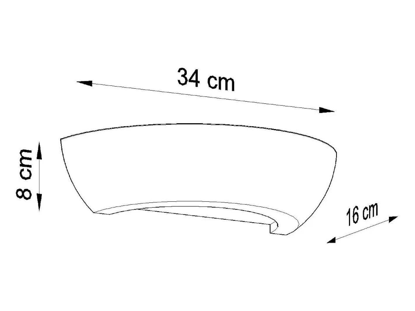 Sollux Lighting Aplique Para Pared-Sollux - 1 luz de pared de cerámica a ras de suelo blanca, E27 Blanco