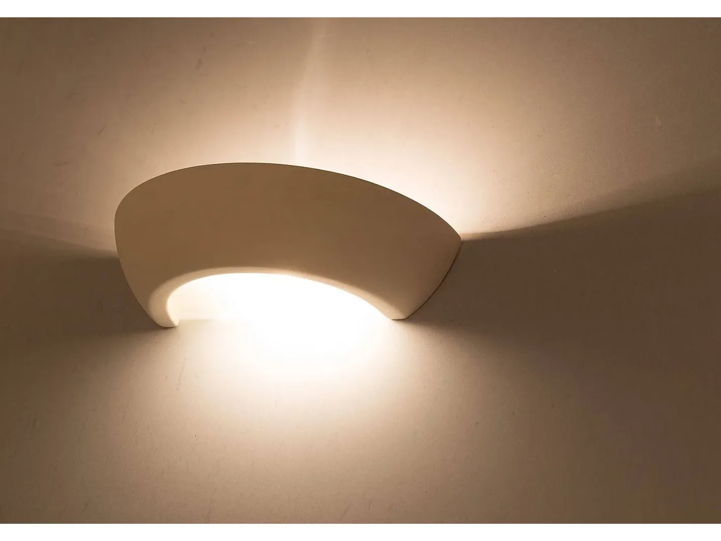 Sollux Lighting Aplique Para Pared-Sollux - 1 luz de pared de cerámica a ras de suelo blanca, E27 Blanco