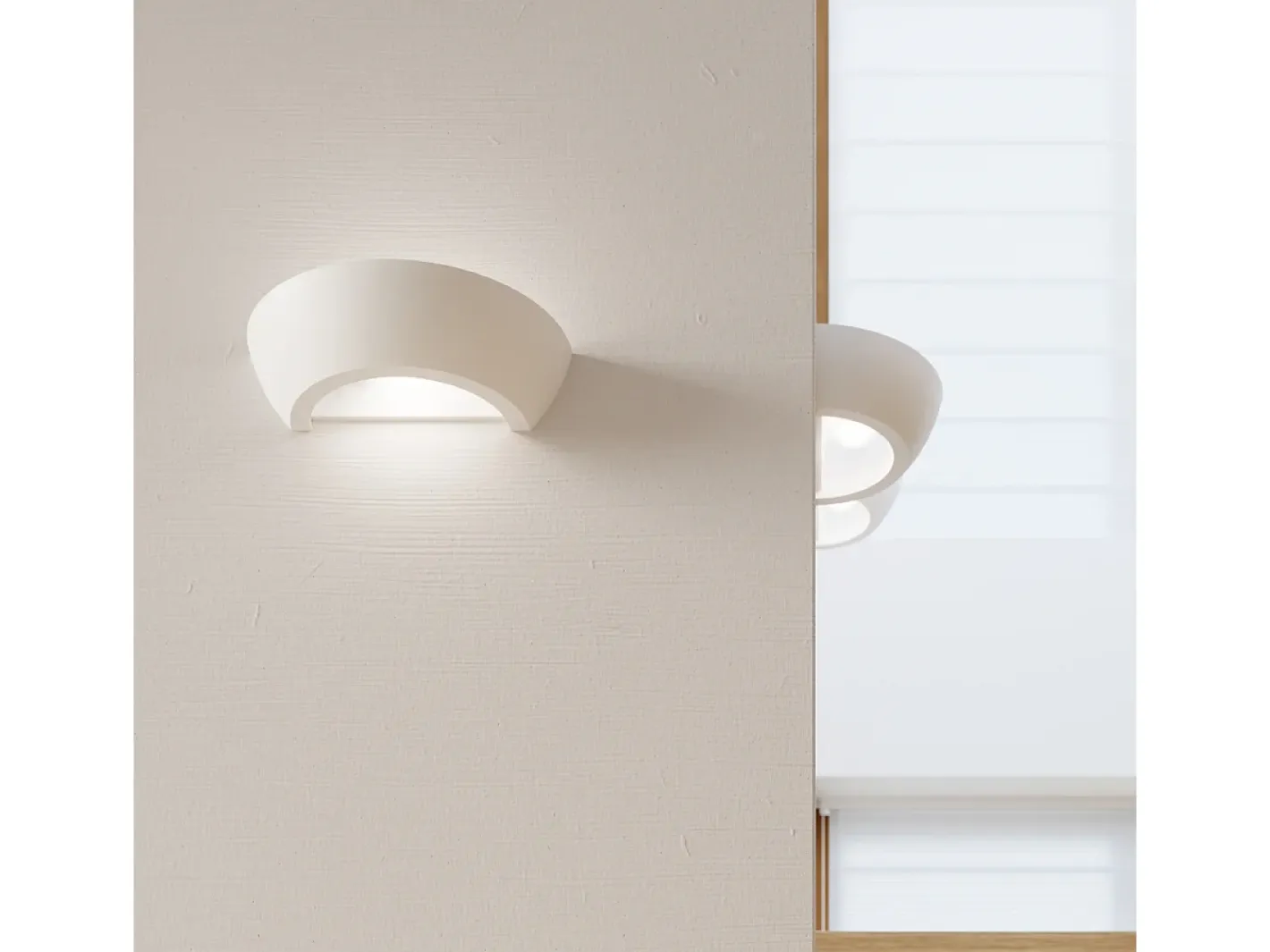 Sollux Lighting Aplique Para Pared-Sollux - 1 luz de pared de cerámica a ras de suelo blanca, E27 Blanco