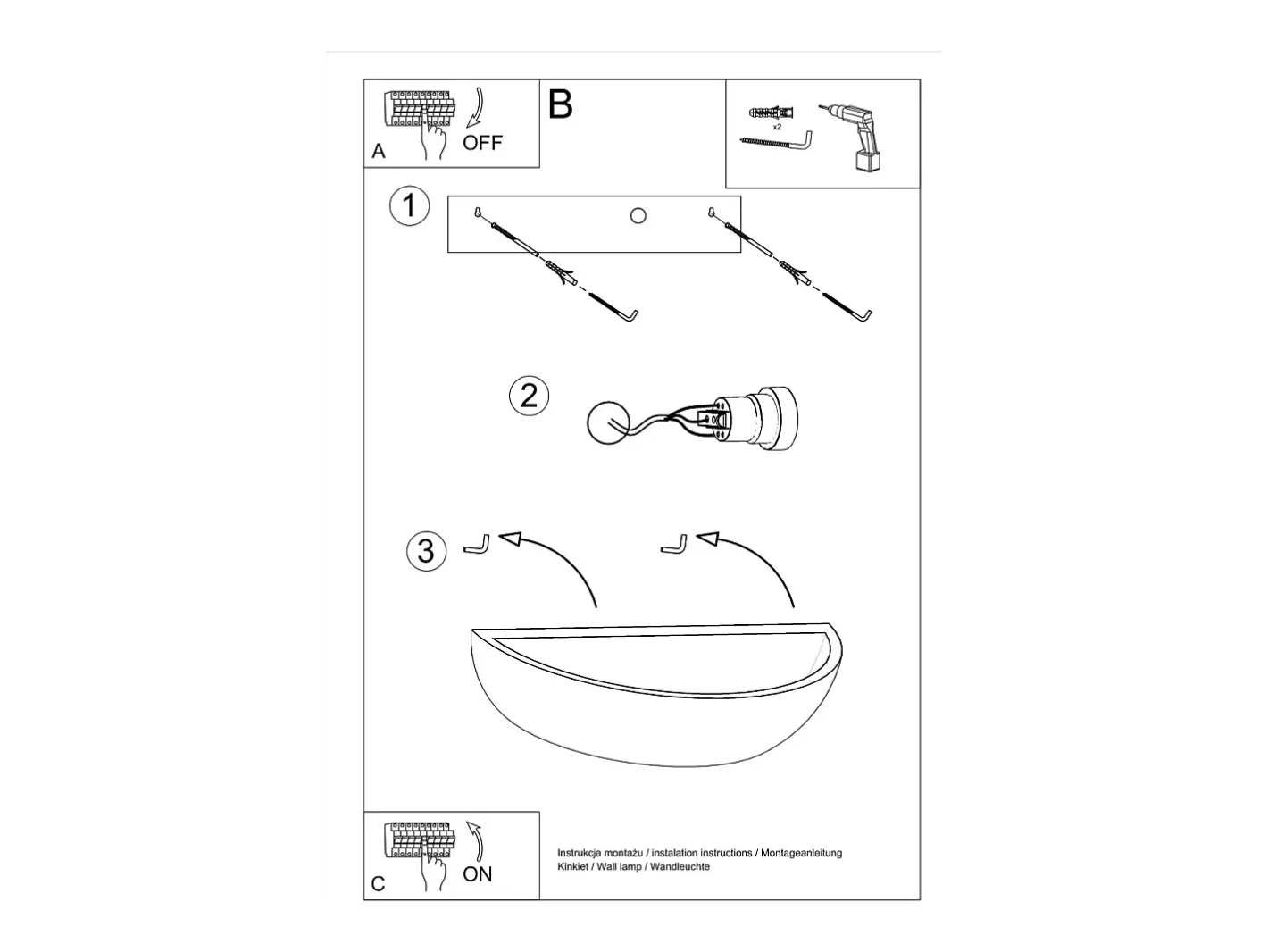Sollux Lighting Aplique Para Pared-Sollux - 1 luz de pared de cerámica a ras de suelo blanca, E27 Blanco