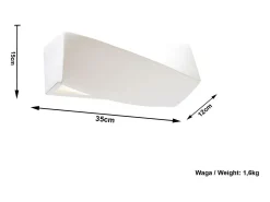 Best Sollux Lighting Sollux - 1 luz de pared de cerámica a ras de suelo blanca, E27 Blanco